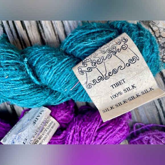 Huge Lot New Preowned 100% Silk Yarn Tibet Overseas Order Authentic Silk Knit - Picture 4 of 13